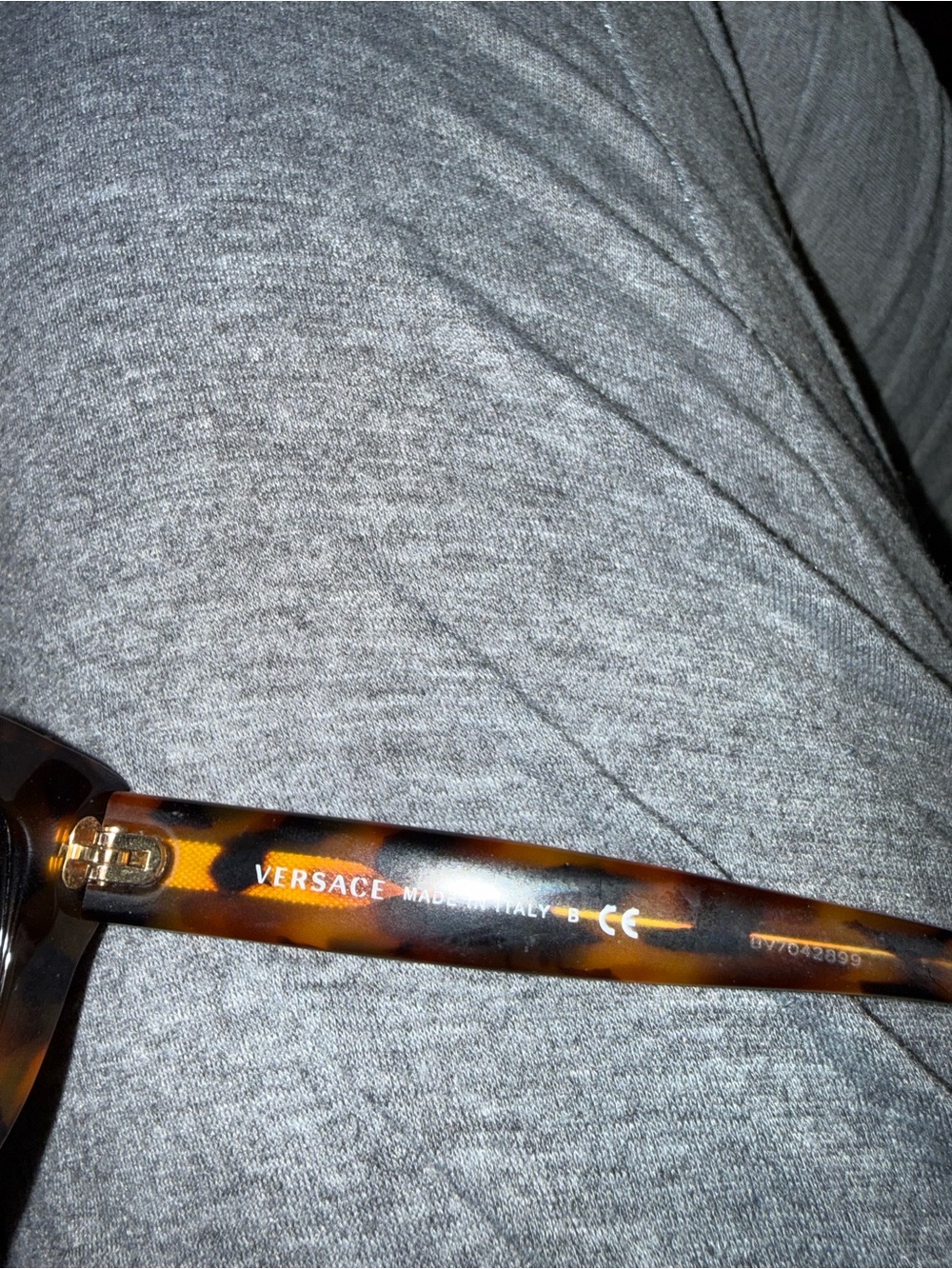 Versace Tortoiseshell Cat-Eye Sunglasses with Rhinestone Detail - Brown - Picture 4 of 7